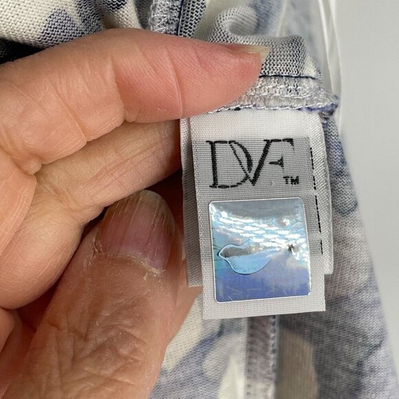 DVF Diane Von Furstenberg New Julian Two Purple Abstract True Wrap Dress Medium - Picture 8 of 11